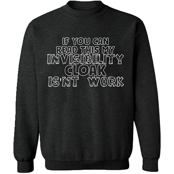 Unisex Crewneck Sweatshirt, If You Can Read This, Custom Sweater, Slim Fit, Long Sleeve Sweater - Dark Heather Small