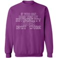 thumbnail image 1 of Unisex Crewneck Sweatshirt, If You Can Read This, Custom Sweater, Slim Fit, Long Sleeve Sweater - Purple Large, 1 of 2