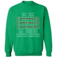 thumbnail image 1 of Unisex Crewneck Sweatshirt, Im An Enganeer Good With Math, Custom Sweater, Slim Fit, Long Sleeve Sweater - Irish Green Small, 1 of 2