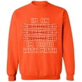 thumbnail image 1 of Unisex Crewneck Sweatshirt, Im An Enganeer Good With Math, Custom Sweater, Slim Fit, Long Sleeve Sweater - Orange X-Large, 1 of 2