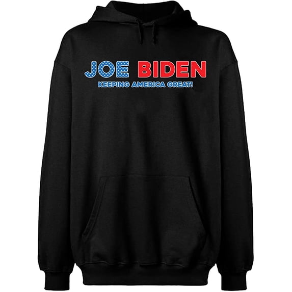 Unisex Crewneck Sweatshirt, Joe Biden Keeping America Great, Slim Fit, Long Sleeve Sweater - Black X-Large