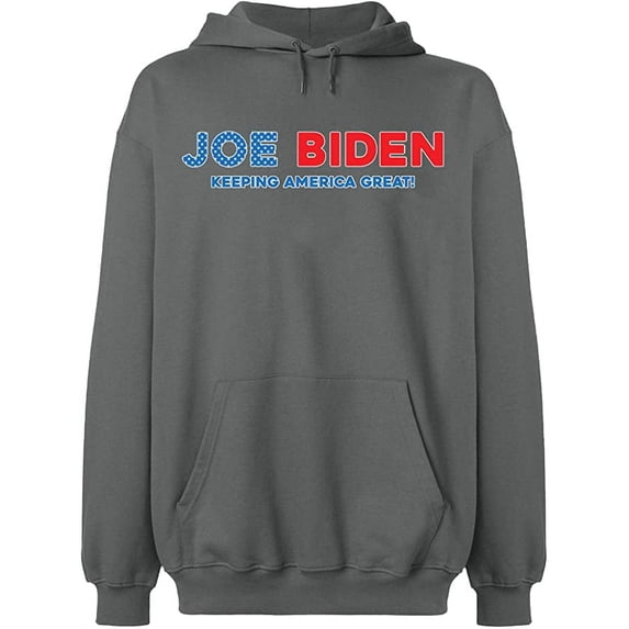 Unisex Crewneck Sweatshirt, Joe Biden Keeping America Great, Slim Fit, Long Sleeve Sweater - Graphite Heather 2X-Large