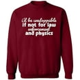 thumbnail image 1 of Unisex Crewneck Sweatshirt, Law Enforcement And Physics, Custom Sweater, Slim Fit, Long Sleeve Sweater - Cardinal Red X-Large, 1 of 2