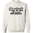 thumbnail image 1 of Unisex Crewneck Sweatshirt, Law Enforcement And Physics, Custom Sweater, Slim Fit, Long Sleeve Sweater - White Large, 1 of 2