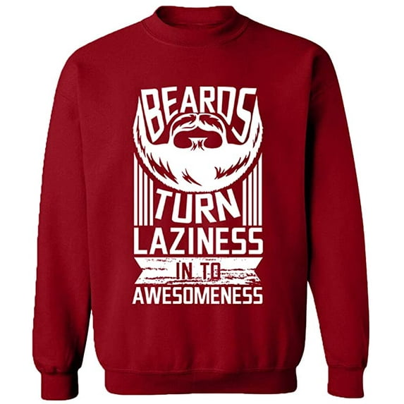 Unisex Crewneck Sweatshirt, Laziness Into Awesomeness, Slim Fit, Long Sleeve Sweater - Antiquee Cherry 2X-Large