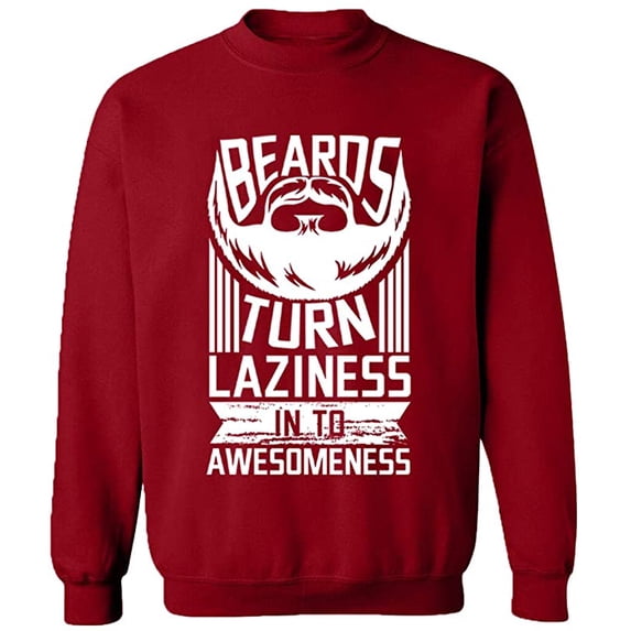 Unisex Crewneck Sweatshirt, Laziness Into Awesomeness, Slim Fit, Long Sleeve Sweater - Antiquee Cherry 3X-Large