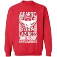 thumbnail image 1 of Unisex Crewneck Sweatshirt, Laziness Into Awesomeness, Slim Fit, Long Sleeve Sweater - Red 2X-Large, 1 of 2