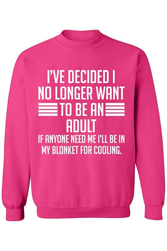 Unisex Crewneck Sweatshirt, My Blonket For Cooling, Custom Sweater, Slim Fit, Long Sleeve Sweater - Heliconia Large