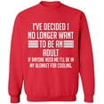 thumbnail image 1 of Unisex Crewneck Sweatshirt, My Blonket For Cooling, Custom Sweater, Slim Fit, Long Sleeve Sweater - Red 3X-Large, 1 of 2