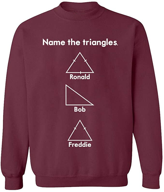 Unisex Crewneck Sweatshirt, Name The Triangle Ronald, Custom Sweater, Slim  Fit, Long Sleeve Sweater - Safety Pink Small