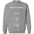 thumbnail image 1 of Unisex Crewneck Sweatshirt, Name The Triangle Ronald, Custom Sweater, Slim Fit, Long Sleeve Sweater - Sport Grey X-Large, 1 of 2