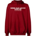 thumbnail image 1 of Unisex Crewneck Sweatshirt, Neber Take Advice From Me, Slim Fit, Long Sleeve Sweater - Antiquee Cherry Small, 1 of 2