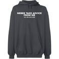 thumbnail image 1 of Unisex Crewneck Sweatshirt, Neber Take Advice From Me, Slim Fit, Long Sleeve Sweater - Charcoal 2X-Large, 1 of 2