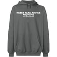 thumbnail image 1 of Unisex Crewneck Sweatshirt, Neber Take Advice From Me, Slim Fit, Long Sleeve Sweater - Graphite Heather 3X-Large, 1 of 2