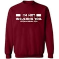 thumbnail image 1 of Unisex Crewneck Sweatshirt, Not Insulting You Describing, Slim Fit, Long Sleeve Sweater - Cardinal Red Medium, 1 of 2