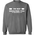 thumbnail image 1 of Unisex Crewneck Sweatshirt, Not Insulting You Describing, Slim Fit, Long Sleeve Sweater - Graphite Heather 2X-Large, 1 of 2