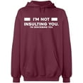 thumbnail image 1 of Unisex Crewneck Sweatshirt, Not Insulting You Describing, Slim Fit, Long Sleeve Sweater - Maroon X-Large, 1 of 2