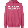 thumbnail image 1 of Unisex Crewneck Sweatshirt, Not Insulting You Describing, Slim Fit, Long Sleeve Sweater - Safety Pink 2X-Large, 1 of 2