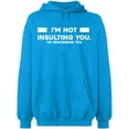 thumbnail image 1 of Unisex Crewneck Sweatshirt, Not Insulting You Describing, Slim Fit, Long Sleeve Sweater - Sapphire Small, 1 of 2