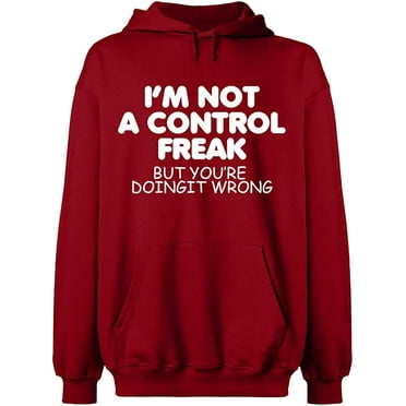 Unisex Crewneck Sweatshirt, Not a Control Freak, Slim Fit, Long Sleeve Sweater - Antiquee Cherry Small