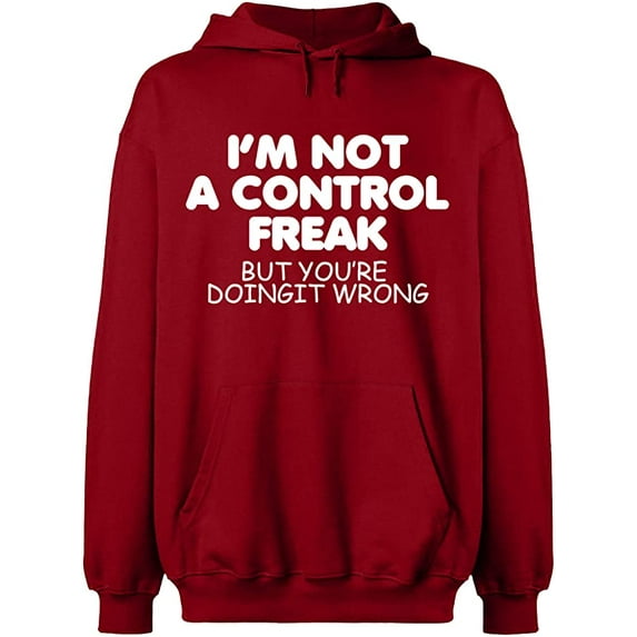 Unisex Crewneck Sweatshirt, Not a Control Freak, Slim Fit, Long Sleeve Sweater - Antiquee Cherry Small
