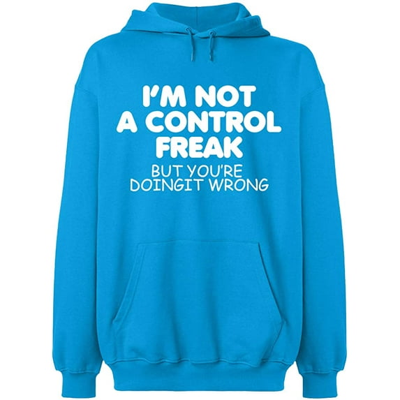 Unisex Crewneck Sweatshirt, Not a Control Freak, Slim Fit, Long Sleeve Sweater - Sapphire 3X-Large