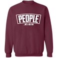 thumbnail image 1 of Unisex Crewneck Sweatshirt, People Not a Big Fan, Slim Fit, Long Sleeve Sweater - Maroon 2X-Large, 1 of 2
