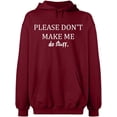 thumbnail image 1 of Unisex Crewneck Sweatshirt, Please Don't Make Me Do Stuff, Slim Fit, Long Sleeve Sweater - Cardinal Red 3X-Large, 1 of 2
