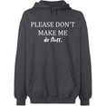 thumbnail image 1 of Unisex Crewneck Sweatshirt, Please Don't Make Me Do Stuff, Slim Fit, Long Sleeve Sweater - Charcoal Small, 1 of 2