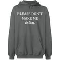 thumbnail image 1 of Unisex Crewneck Sweatshirt, Please Don't Make Me Do Stuff, Slim Fit, Long Sleeve Sweater - Graphite Heather Small, 1 of 2
