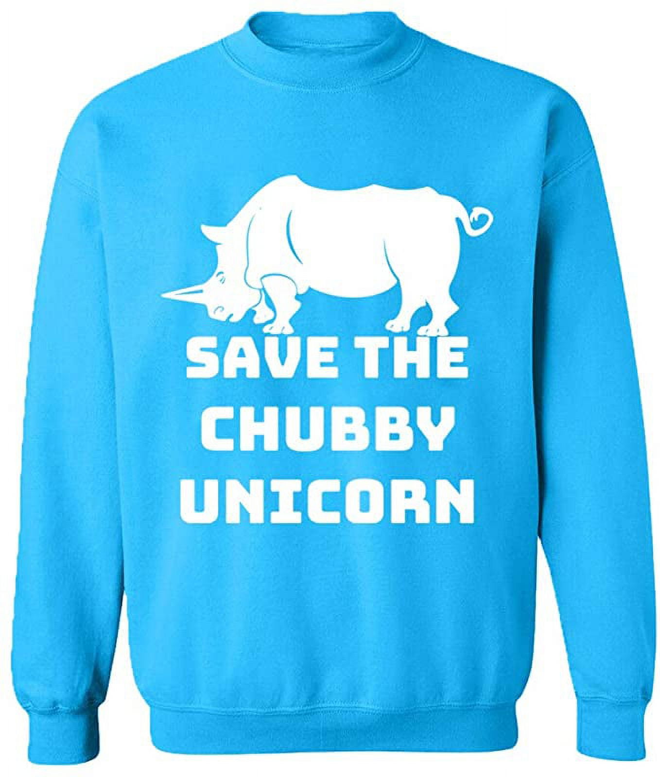 Unisex Hoodie Sweatshirt, Save The Chubby Unicorn, Custom Sweater, Slim  Fit, Long Sleeve Sweater - White Large 