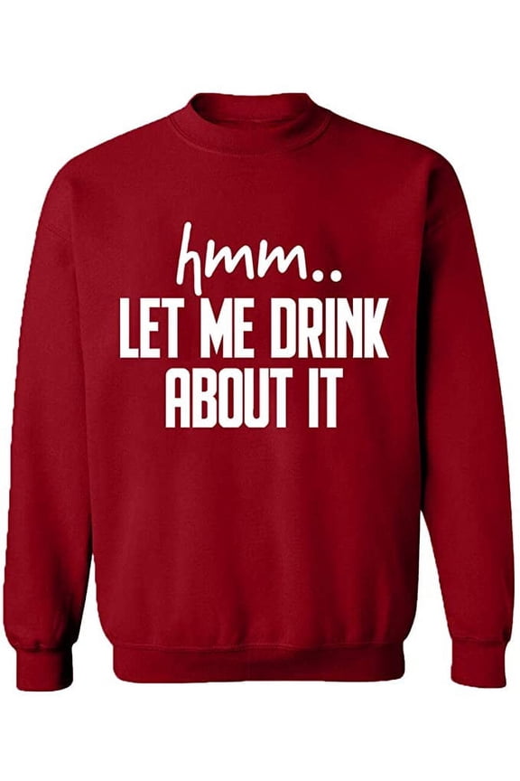 Unisex Crewneck Sweatshirt Slim Fit Long Sleeve Sweater - Antiquee Cherry Large