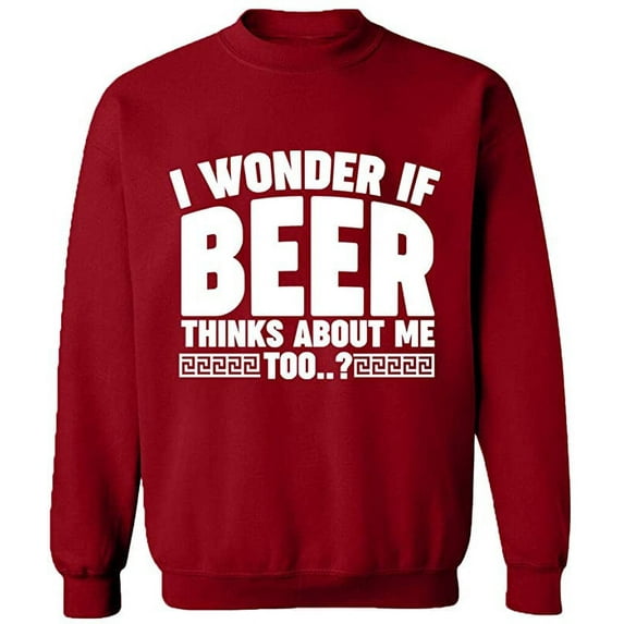 Unisex Crewneck Sweatshirt Slim Fit Long Sleeve Sweater - Antiquee Cherry Small