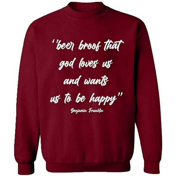 Unisex Crewneck Sweatshirt Slim Fit Long Sleeve Sweater - Cardinal Red Large