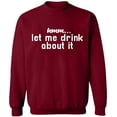 thumbnail image 1 of Unisex Crewneck Sweatshirt Slim Fit Long Sleeve Sweater - Cardinal Red Medium, 1 of 2