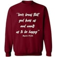 thumbnail image 1 of Unisex Crewneck Sweatshirt, Slim Fit, Long Sleeve Sweater - Cardinal Red Small, 1 of 2
