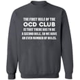thumbnail image 1 of Unisex Crewneck Sweatshirt Slim Fit Long Sleeve Sweater - Charcoal Large, 1 of 2