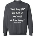 thumbnail image 1 of Unisex Crewneck Sweatshirt, Slim Fit, Long Sleeve Sweater - Charcoal Large, 1 of 2