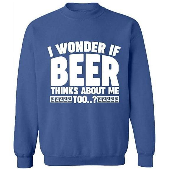 Unisex Crewneck Sweatshirt Slim Fit Long Sleeve Sweater - Indigo Blue 3X-Large