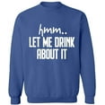 thumbnail image 1 of Unisex Crewneck Sweatshirt Slim Fit Long Sleeve Sweater - Indigo Blue Small, 1 of 2