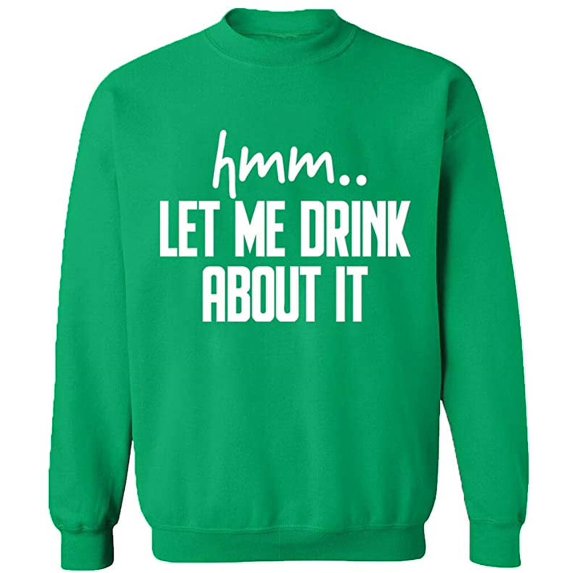 Unisex Crewneck Sweatshirt Slim Fit Long Sleeve Sweater - Irish Green X-Large