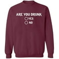 thumbnail image 1 of Unisex Crewneck Sweatshirt Slim Fit Long Sleeve Sweater - Maroon X-Large, 1 of 2