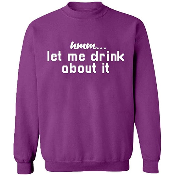 Unisex Crewneck Sweatshirt Slim Fit Long Sleeve Sweater - Purple Small