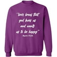 thumbnail image 1 of Unisex Crewneck Sweatshirt, Slim Fit, Long Sleeve Sweater - Purple Small, 1 of 2