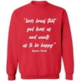 thumbnail image 1 of Unisex Crewneck Sweatshirt Slim Fit Long Sleeve Sweater - Red Large, 1 of 2