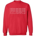 thumbnail image 1 of Unisex Crewneck Sweatshirt Slim Fit Long Sleeve Sweater - Red Large, 1 of 2