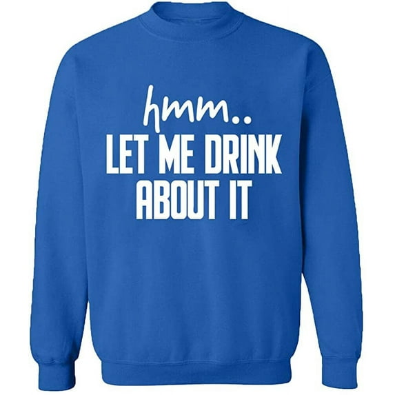 Unisex Crewneck Sweatshirt Slim Fit Long Sleeve Sweater - Royal Blue 2X-Large