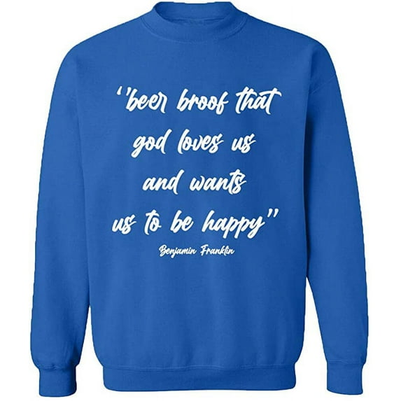 Unisex Crewneck Sweatshirt, Slim Fit, Long Sleeve Sweater - Royal Blue 2X-Large