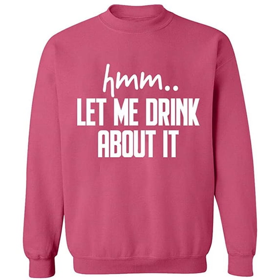 Unisex Crewneck Sweatshirt Slim Fit Long Sleeve Sweater - Safety Pink 3X-Large