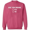 thumbnail image 1 of Unisex Crewneck Sweatshirt Slim Fit Long Sleeve Sweater - Safety Pink Large, 1 of 2
